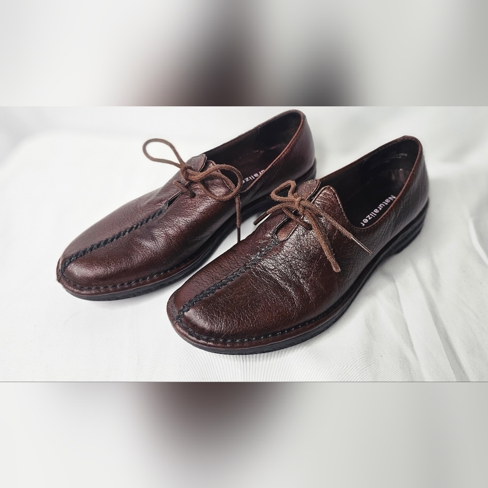 Vtg Naturalizer Gerald Brown Comfort Loafers Tie Slip-On Shoes Women's Size 5M